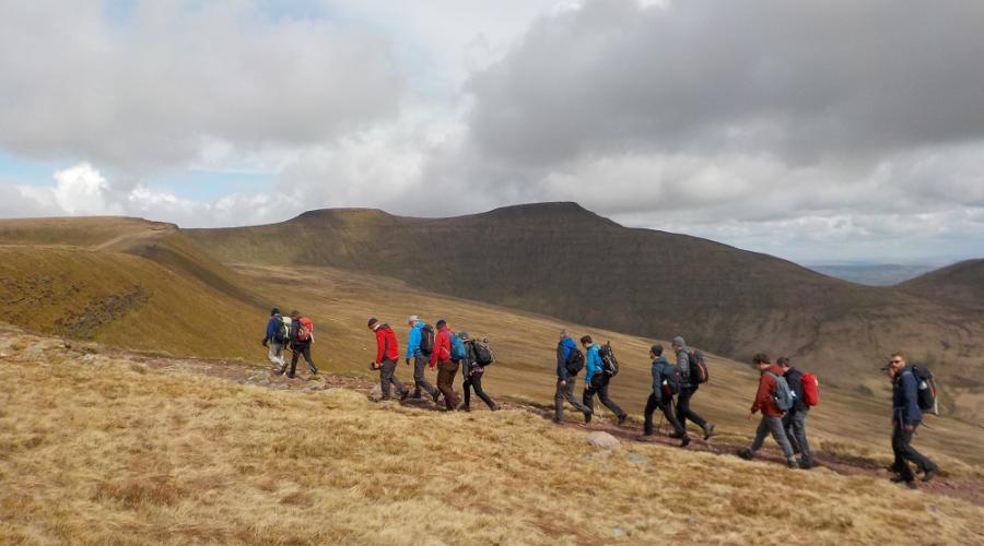 Pen-y-Fan behind group PFR