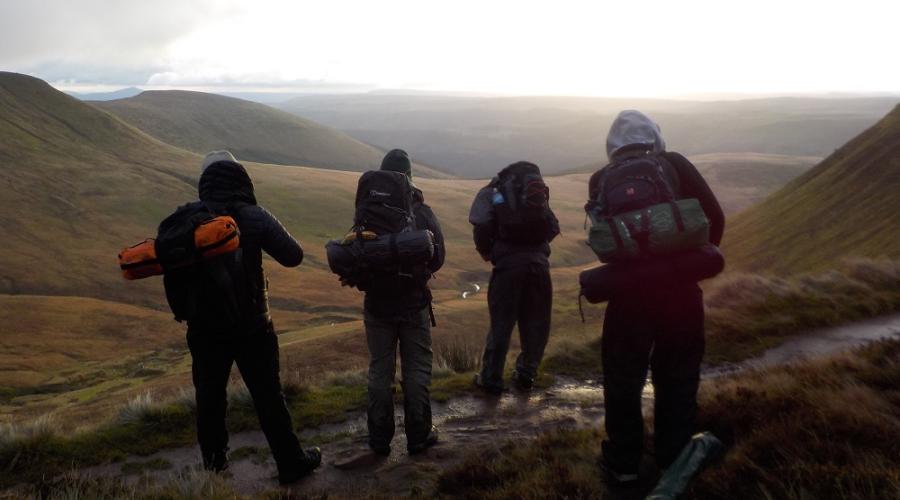 Pen-y-Fan behind group PFR