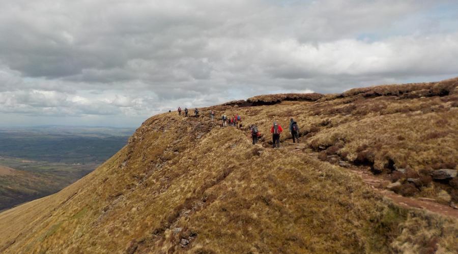 Pen-y-Fan behind group PFR