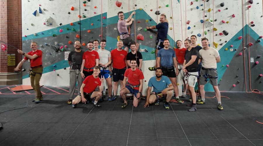 a group of climbers