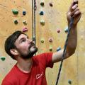 Two smiling climbers at Redpoint climbing centre