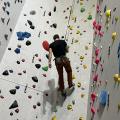 Outdoorlads climbers on the rainbow feature wall