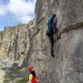 climber and belayer