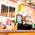 LGBT Coffee House Counter with Cake on and bunting